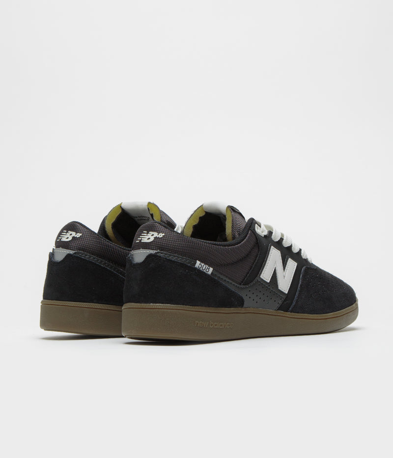 New Balance Numeric 508 Brandon Westgate Shoes in Black and Gum / White