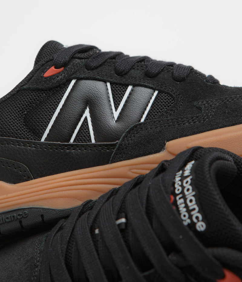 New Balance Numeric 808 Lite Tiago Lemos Shoes in Black, Gum and White