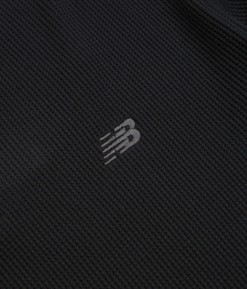 New Balance Numeric Henley Long Sleeve T-Shirt in Black