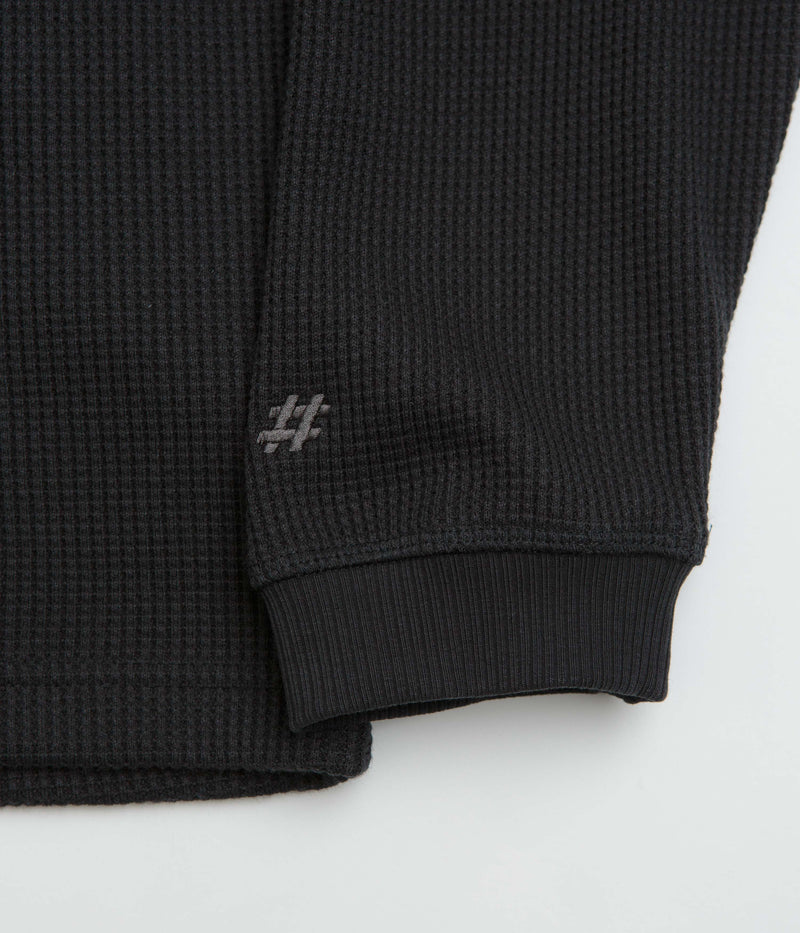 New Balance Numeric Henley Long Sleeve T-Shirt in Black
