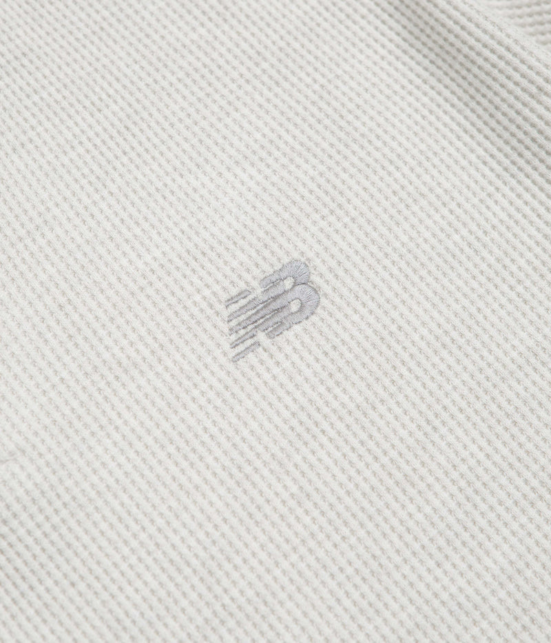 New Balance Numeric Henley Long Sleeve T-Shirt in Oatmeal Heather