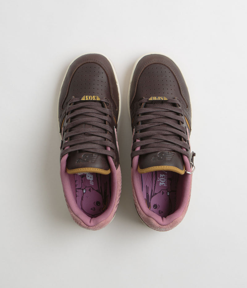 New Balance Numeric x 303 Boards 480 Shoes in Brown and Pink