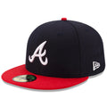 Front Left View of the Atlanta Braves Authentic Collection Home 59FIFTY Fitted