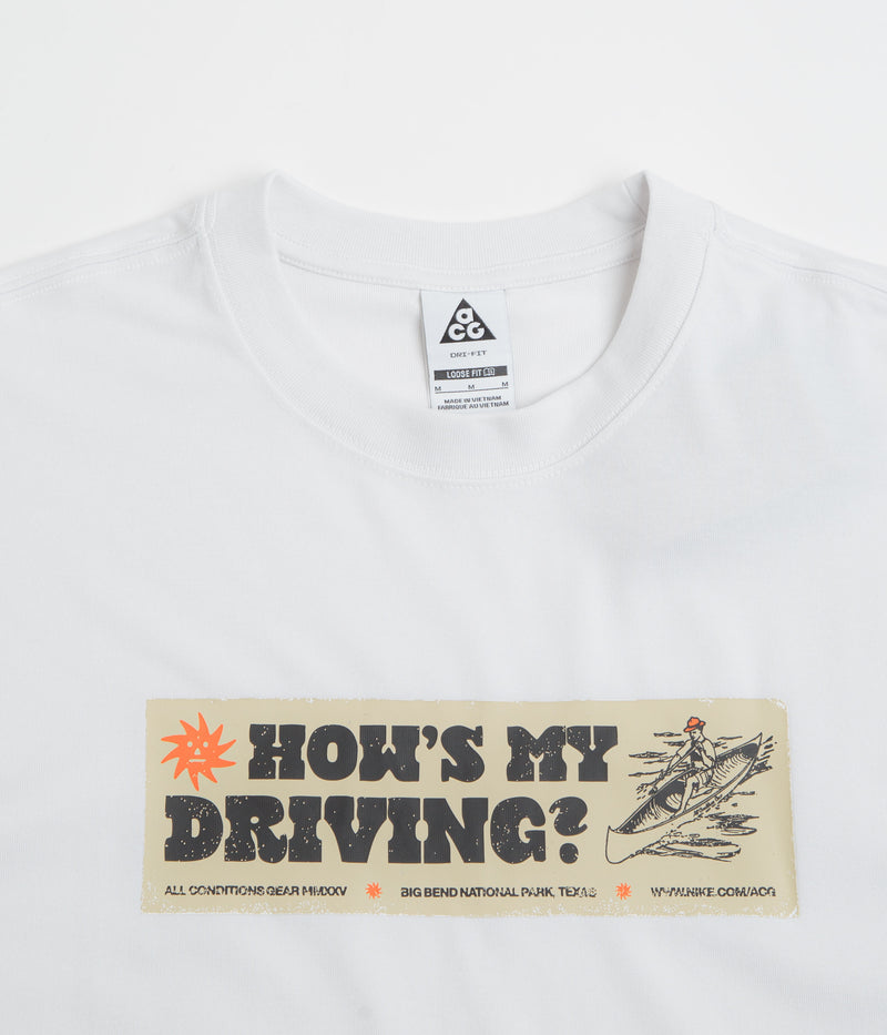 Nike ACG Canoe Sticker T-Shirt in Summit White