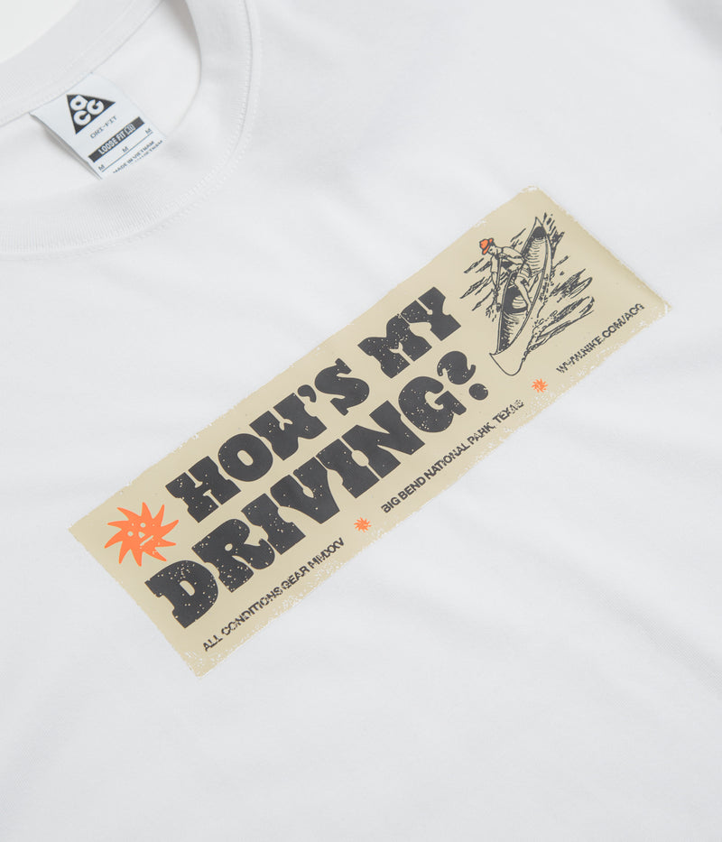 Nike ACG Canoe Sticker T-Shirt in Summit White