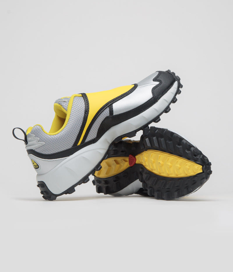 Nike ACG Phassad Shoes in Black and Yellow Zest and Metallic Silver