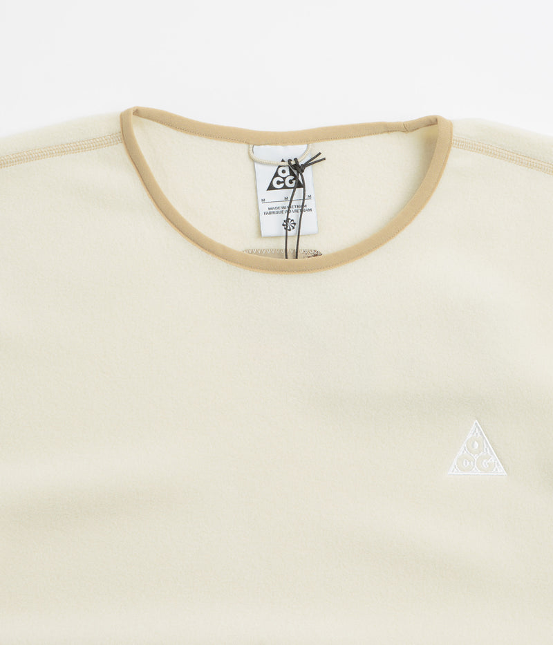 Nike ACG Wolf Tree Crewneck Sweatshirt  in Light Khaki and Parachute Beige / Summit White