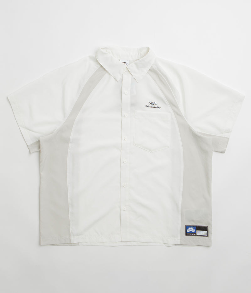 Nike SB Bowler Shirt in Sail and Light Bone / Black