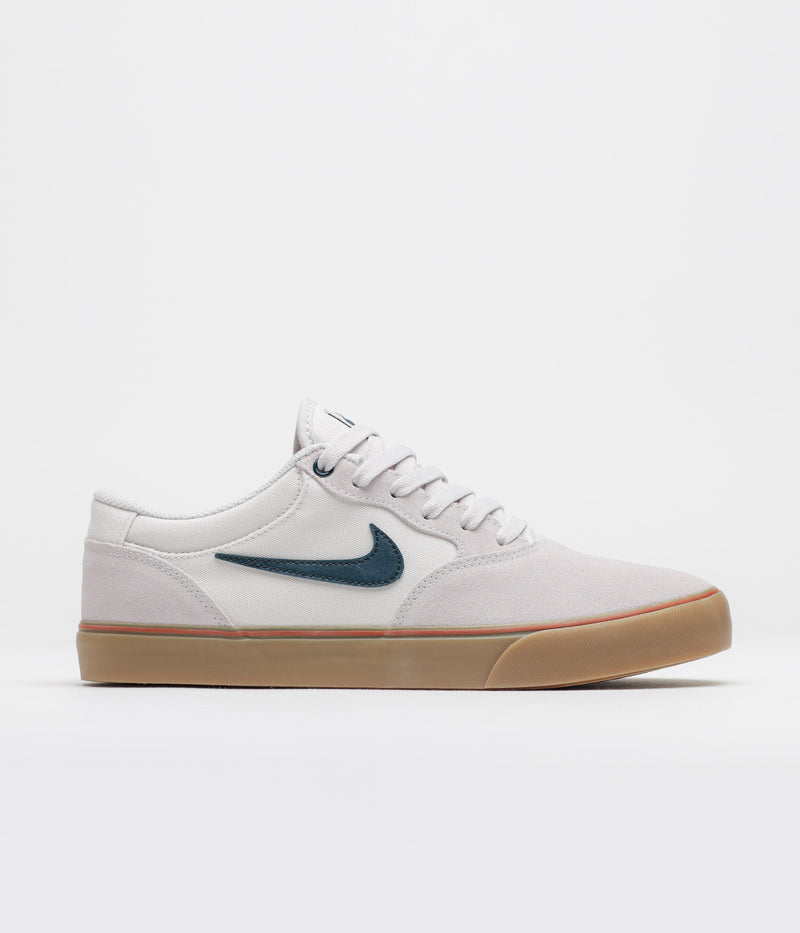 Nike SB Chron 2 Shoes in Vast Grey and Armory Navy and Dark Russet