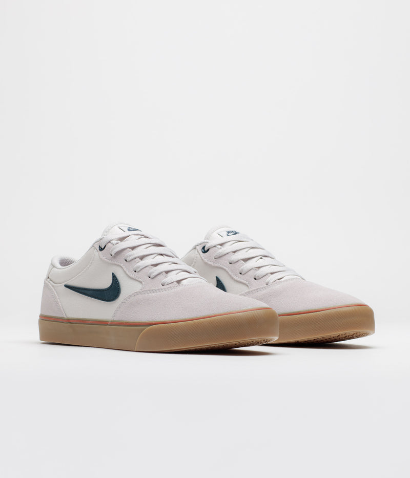 Nike SB Chron 2 Shoes in Vast Grey and Armory Navy and Dark Russet