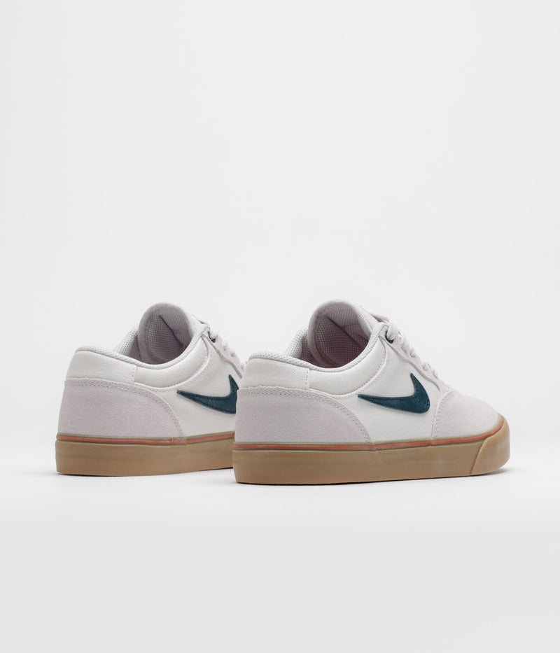 Nike SB Chron 2 Shoes in Vast Grey and Armory Navy and Dark Russet