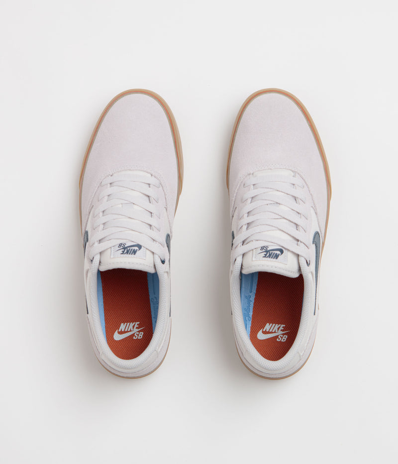 Nike SB Chron 2 Shoes in Vast Grey and Armory Navy and Dark Russet