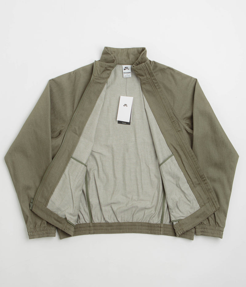 Nike SB Denim Track Jacket in Medium Olive and White