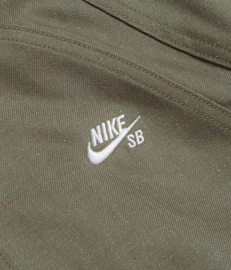 Nike SB Denim Track Jacket in Medium Olive and White