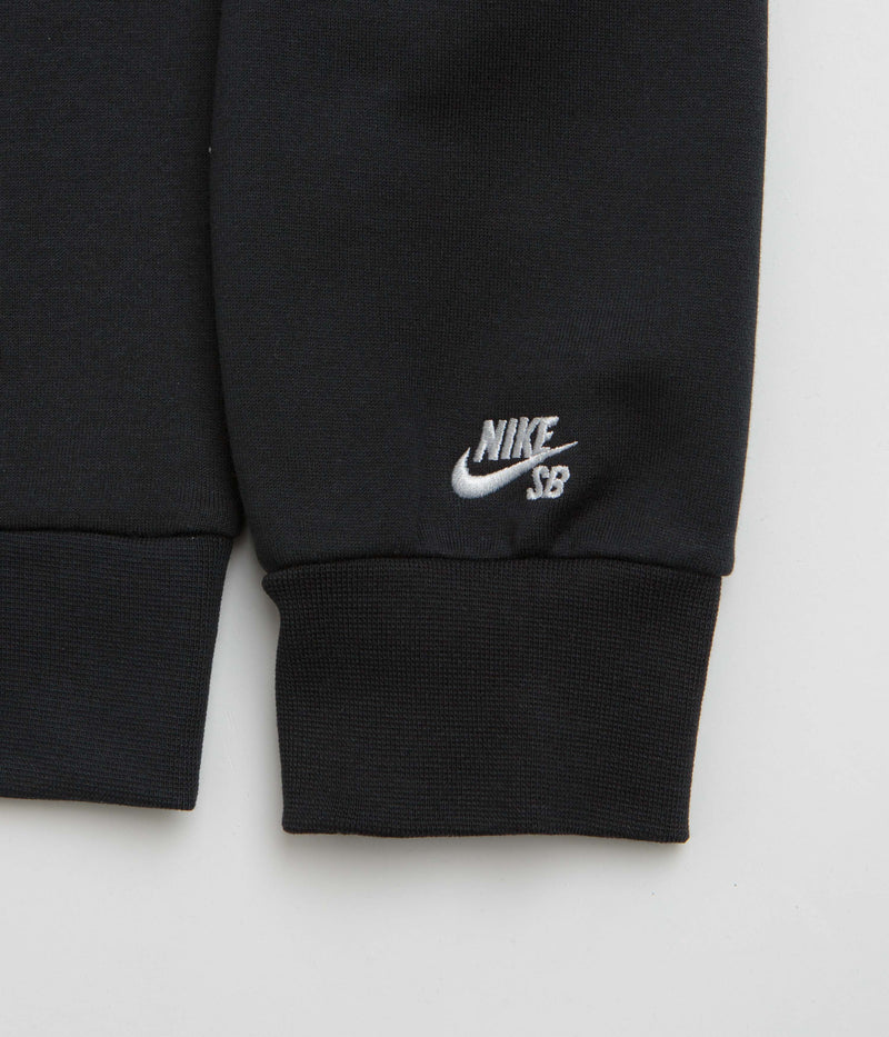 Nike SB Graphic Logo Crewneck Sweatshirt in Black and White