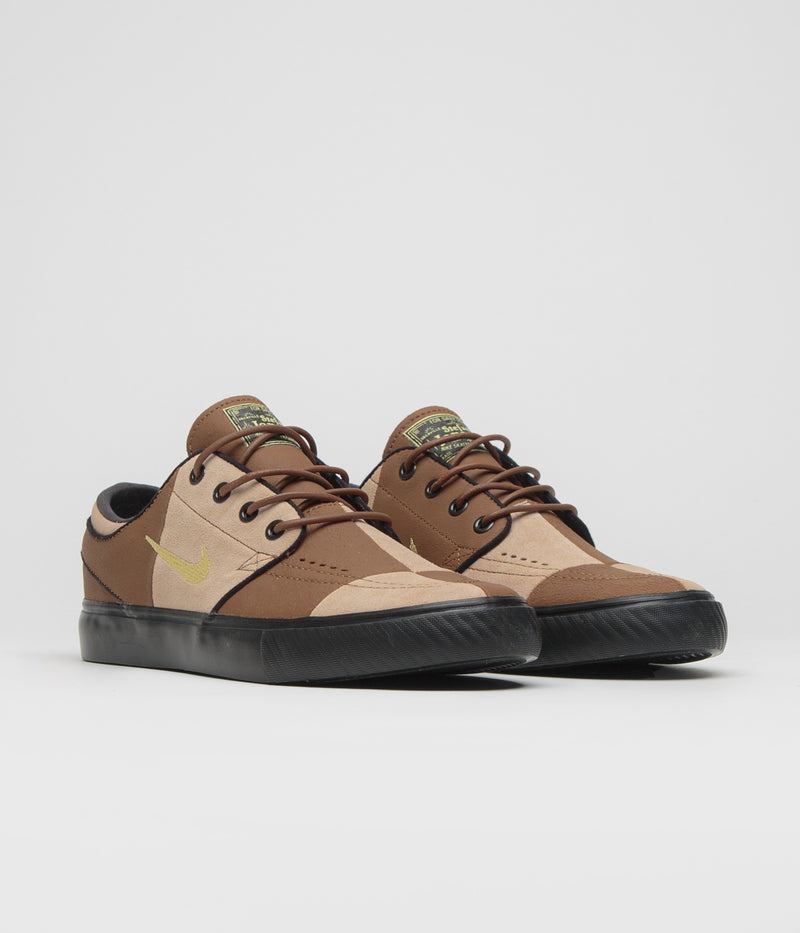 Nike SB Janoski OG+ Premium  Shoes in Light British Tan and Saturn Gold and Hemp - Black