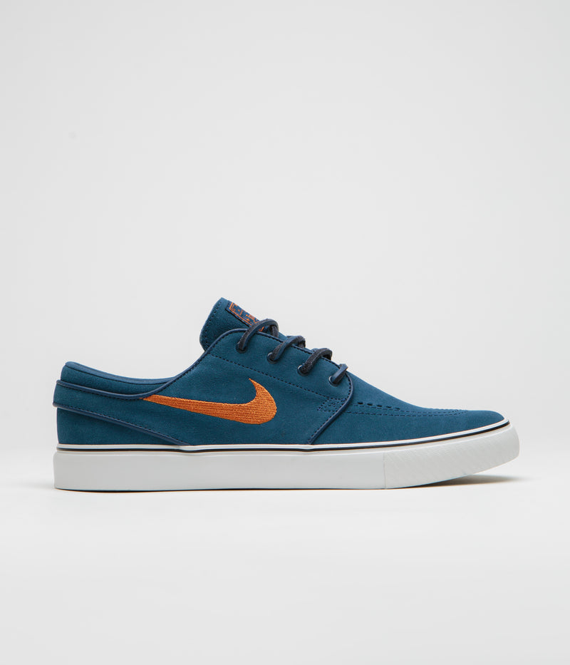 Nike SB Janoski OG+ Shoes in Blue Force and Campfire Orange and Blue Force