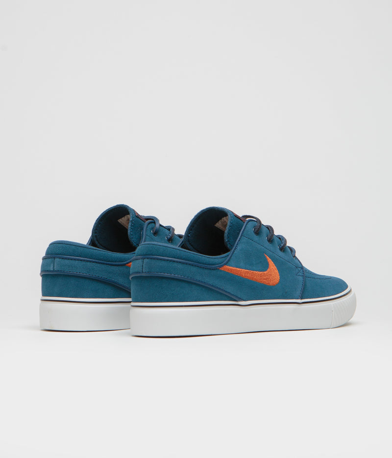 Nike SB Janoski OG+ Shoes in Blue Force and Campfire Orange and Blue Force
