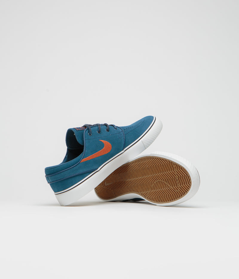 Nike SB Janoski OG+ Shoes in Blue Force and Campfire Orange and Blue Force