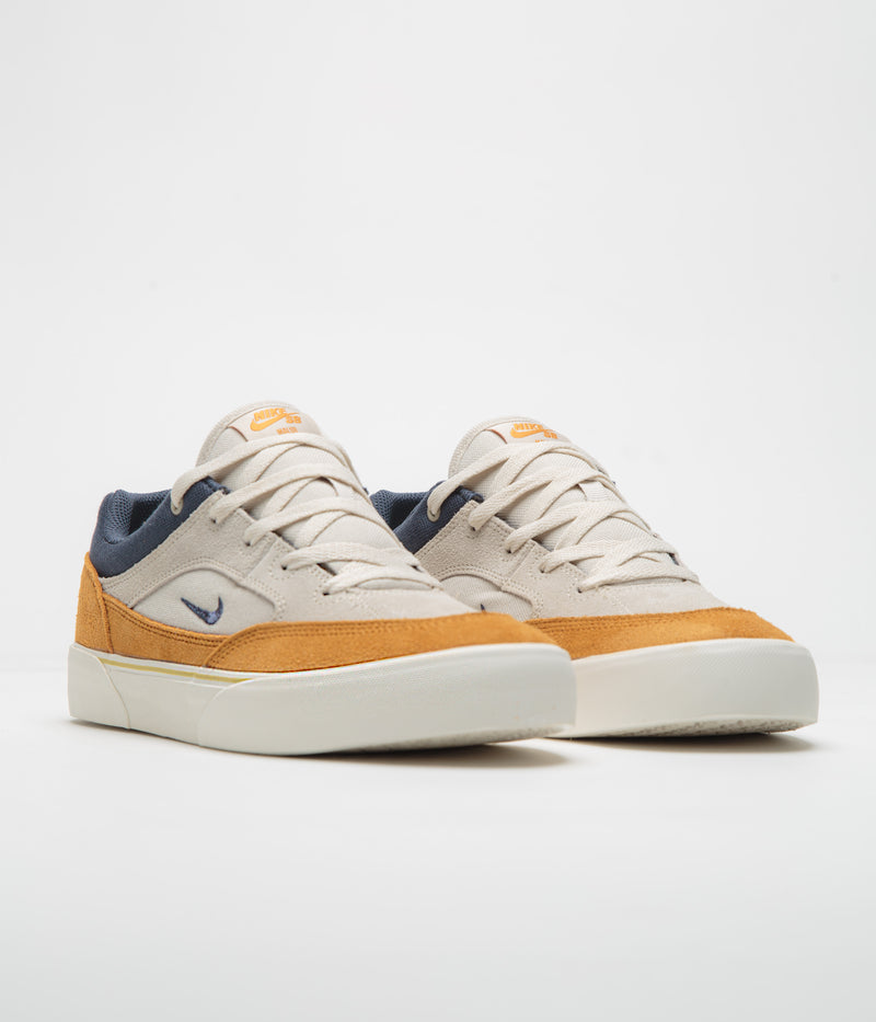 Nike SB Malor Shoes in Light Orewood Brown and Thunder Blue and Monarch - Sail