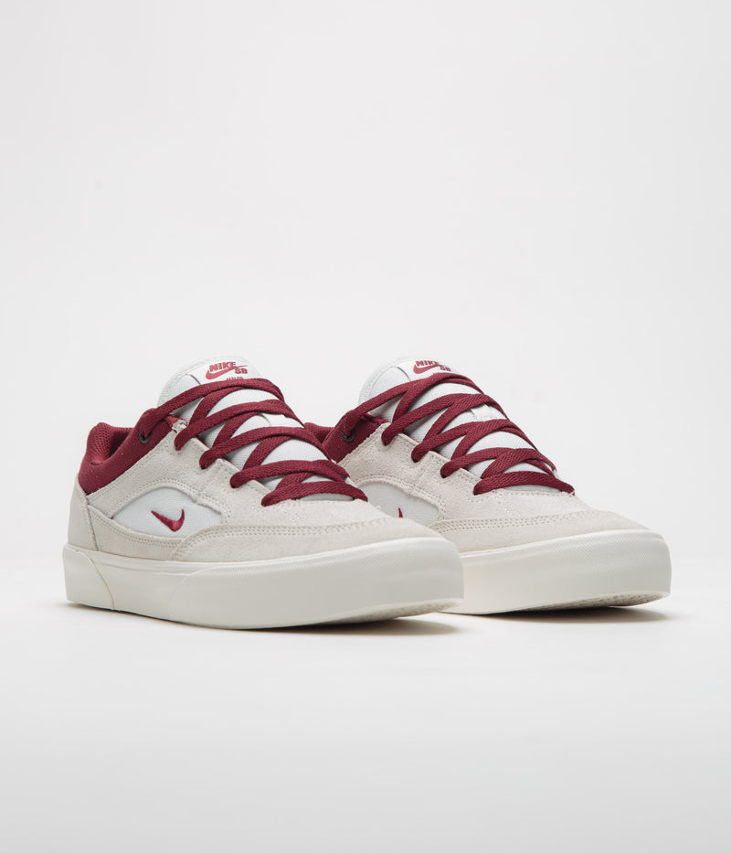 Nike SB Malor Shoes in Summit White and Team Red and Phantom - Sail