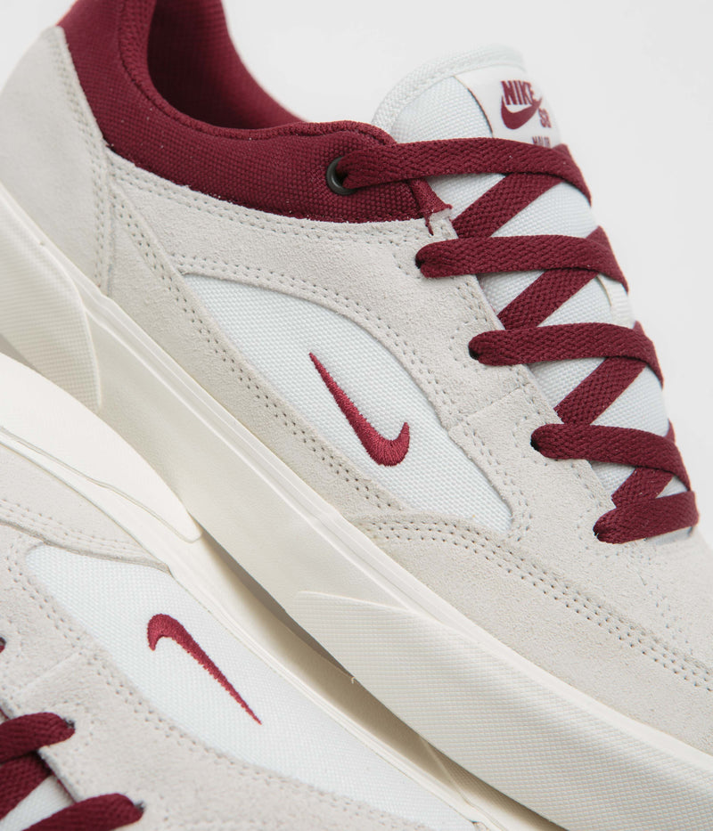 Nike SB Malor Shoes in Summit White and Team Red and Phantom - Sail