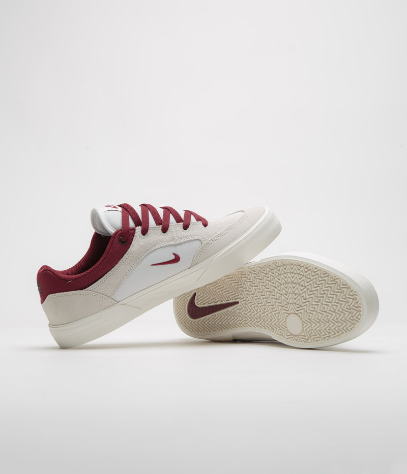 Nike SB Malor Shoes in Summit White and Team Red and Phantom - Sail