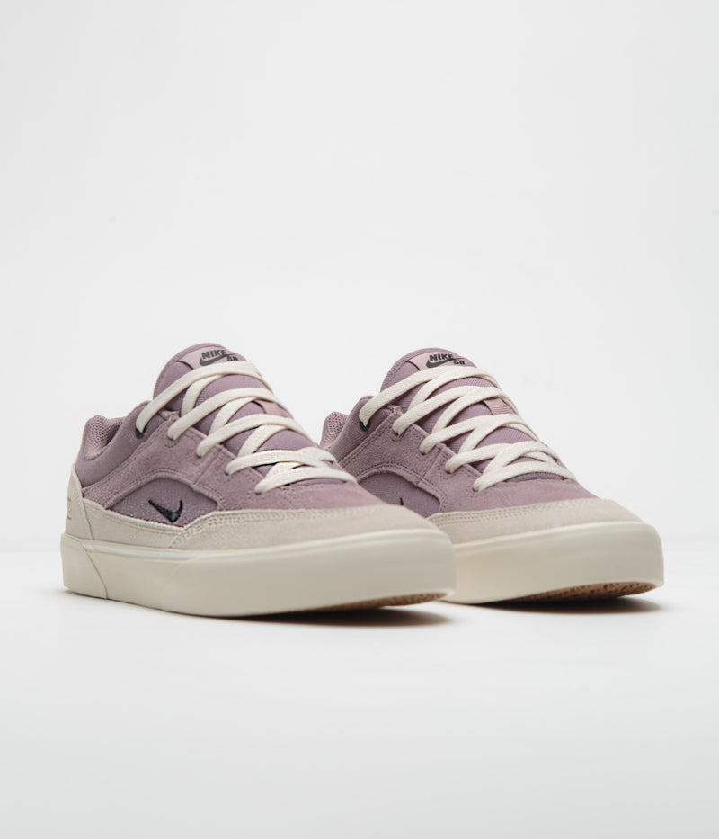 Nike SB Malor TE Shoes in Taupe Grey and Black and Light Orewood Brown - Cinnamon
