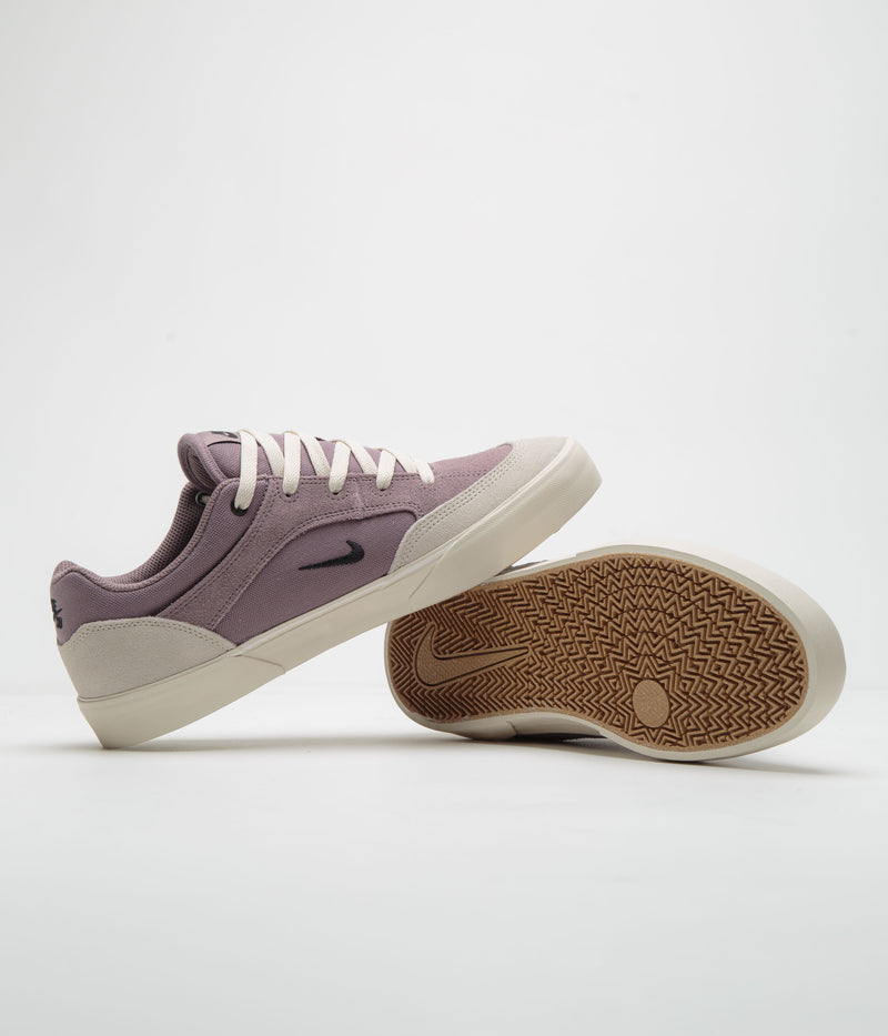 Nike SB Malor TE Shoes in Taupe Grey and Black and Light Orewood Brown - Cinnamon