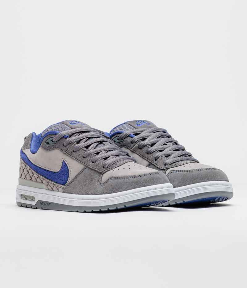 Nike SB P-Rod 1 OG Shoes in Flint Grey and Deep Royal Blue and Flint Grey
