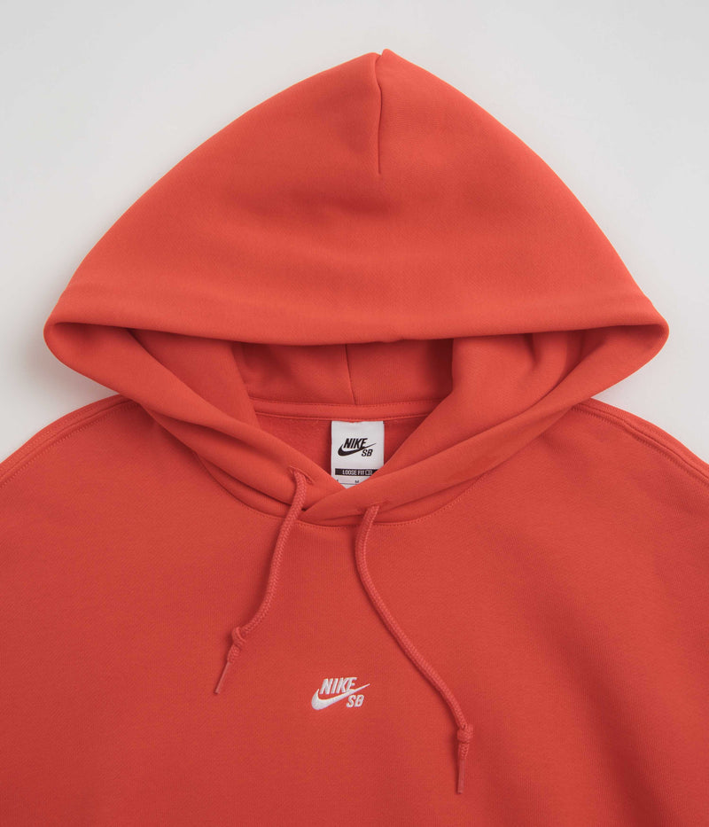 Nike SB Sleeve Graphic Hoodie in Light Crimson and White