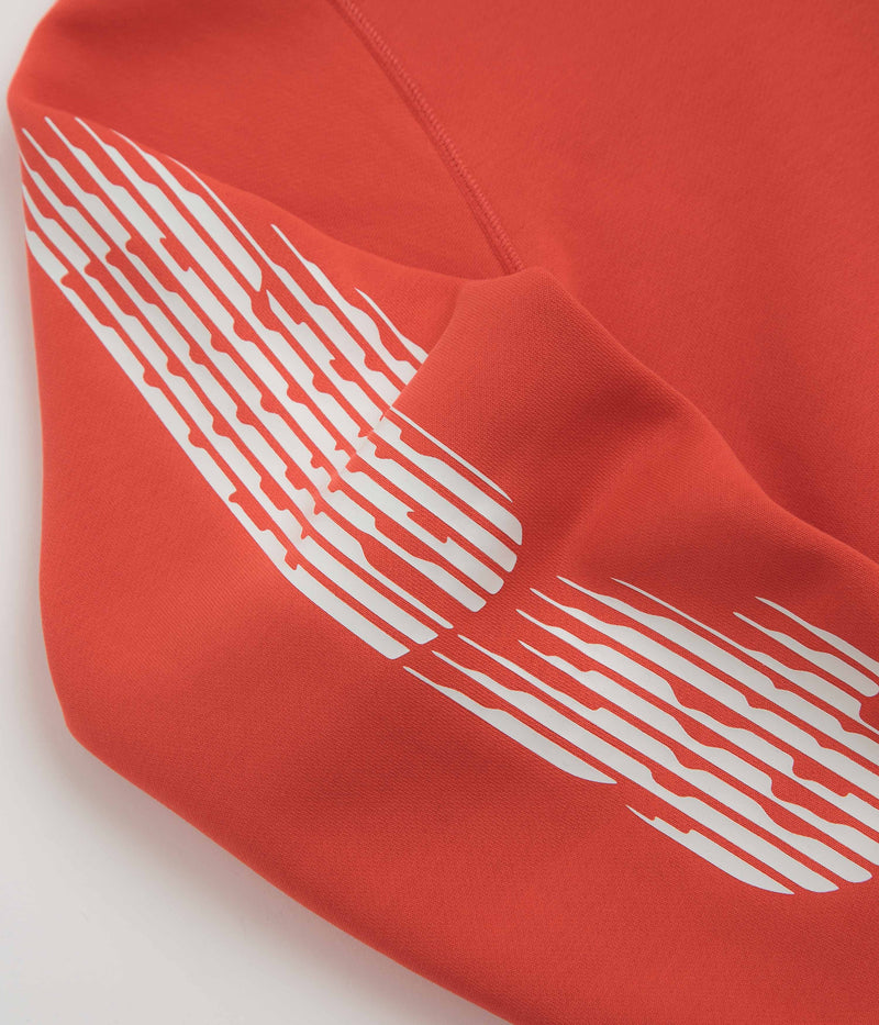 Nike SB Sleeve Graphic Hoodie in Light Crimson and White