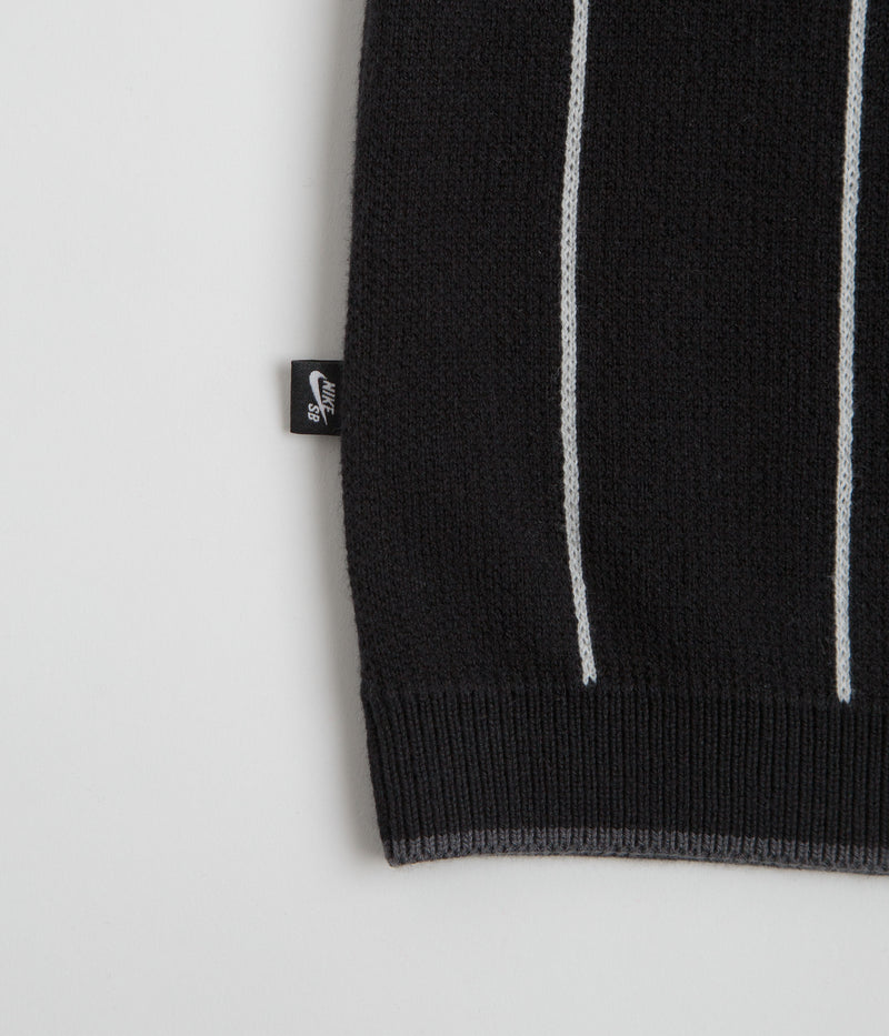 Nike SB Striped Polo Shirt in Black and Sail / Black