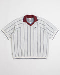 Nike SB Striped Polo Shirt in Sail and Midnight Navy / Dark Team Red