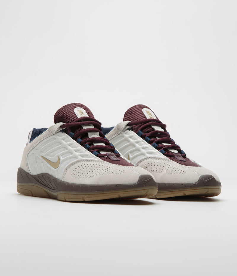Nike SB Vertebrae Shoes in Phantom and Parachute Beige and Burgundy Crush