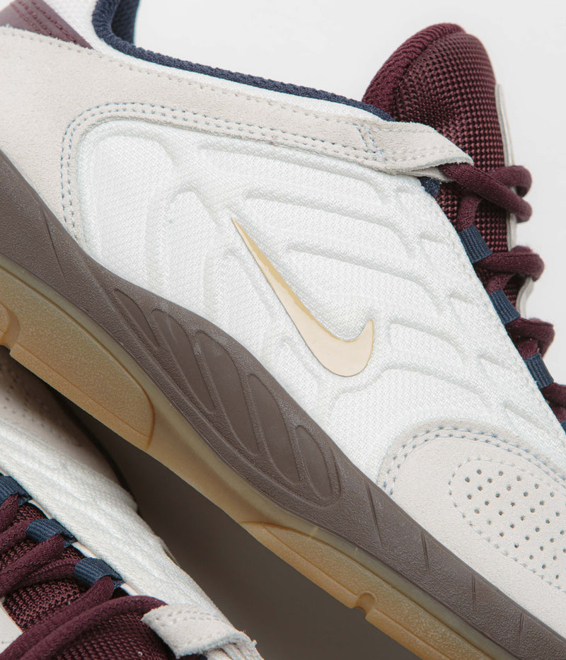 Nike SB Vertebrae Shoes in Phantom and Parachute Beige and Burgundy Crush