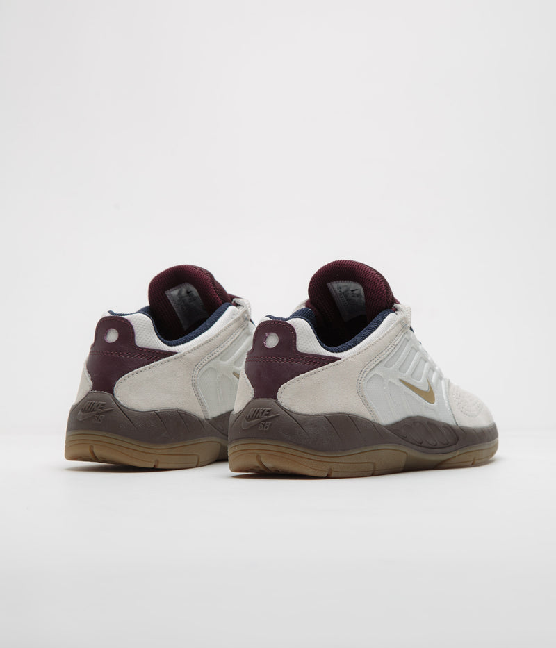 Nike SB Vertebrae Shoes in Phantom and Parachute Beige and Burgundy Crush