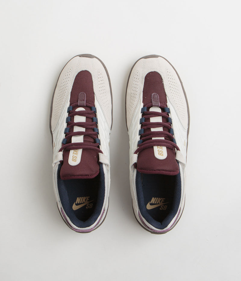 Nike SB Vertebrae Shoes in Phantom and Parachute Beige and Burgundy Crush