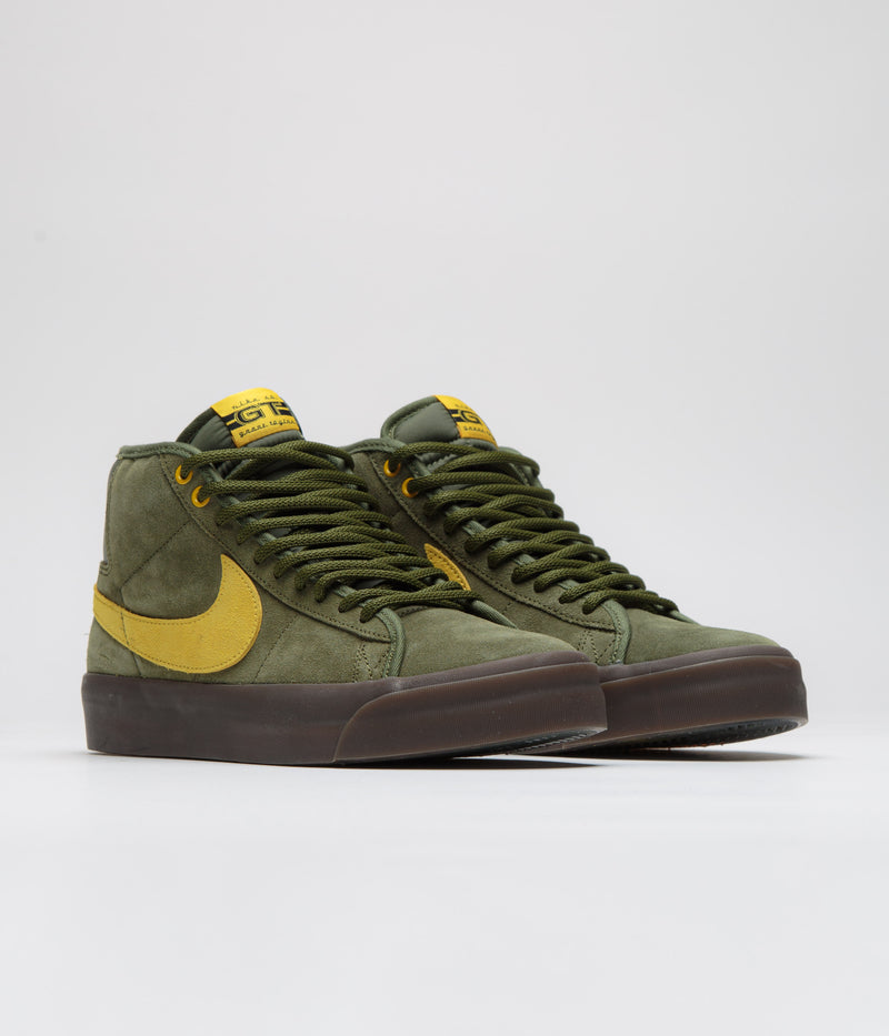 Nike SB x Antihero Blazer Mid Shoes in Rough Green and Amarillo and Rough Green
