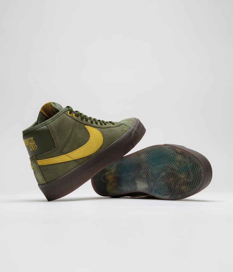 Nike SB x Antihero Blazer Mid Shoes in Rough Green and Amarillo and Rough Green