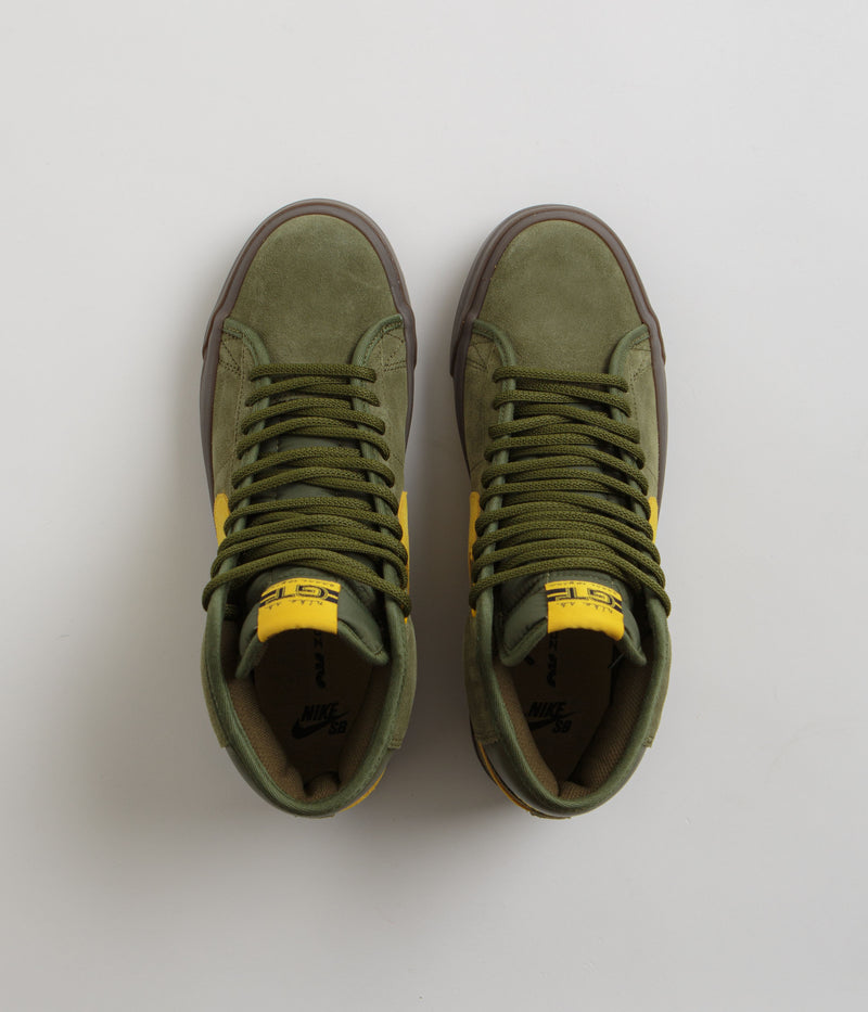 Nike SB x Antihero Blazer Mid Shoes in Rough Green and Amarillo and Rough Green