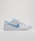 Nike SB x Nicole Hause Dunk Low Shoes in White and University Blue / White / Midnight Navy / Pure Platinum