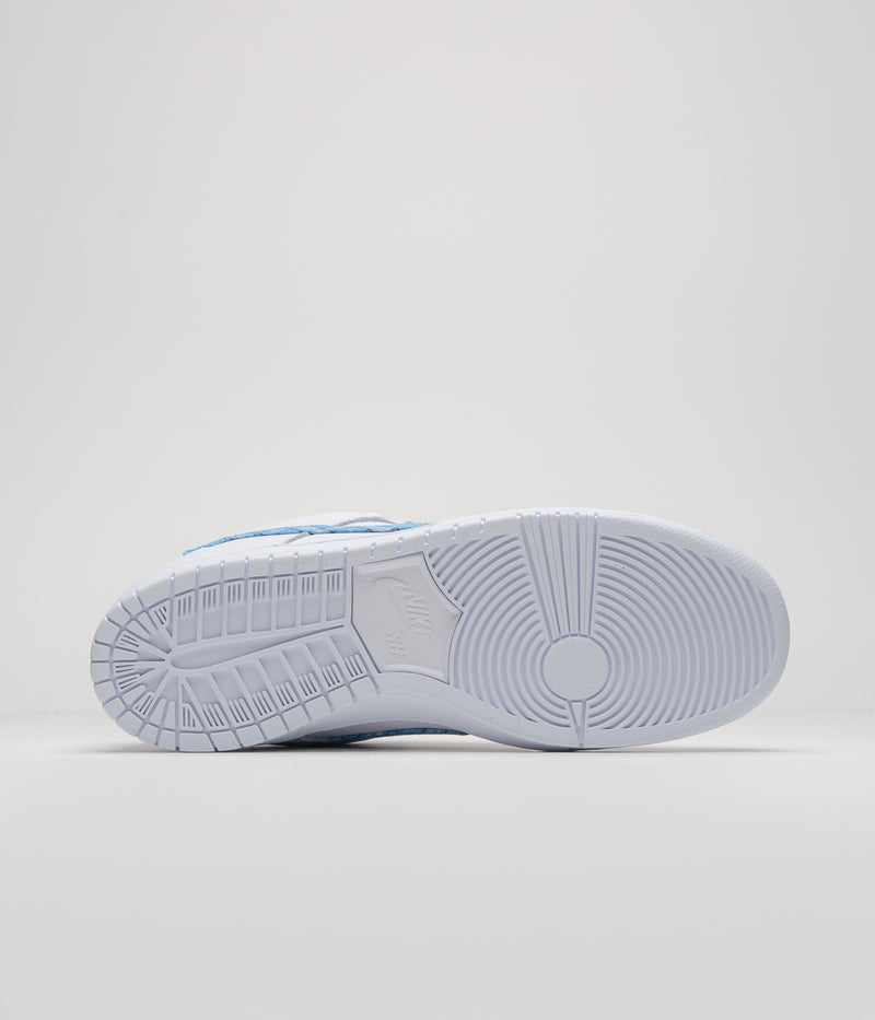 Nike SB x Nicole Hause Dunk Low Shoes in White and University Blue / White / Midnight Navy / Pure Platinum
