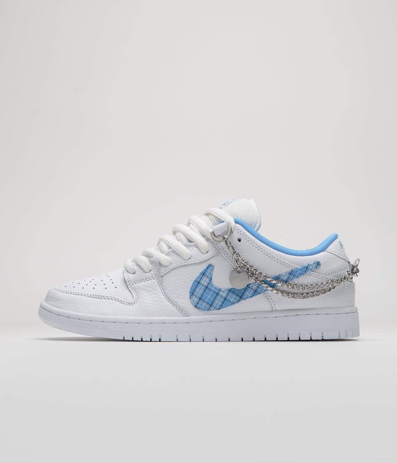 Nike SB x Nicole Hause Dunk Low Shoes in White and University Blue / White / Midnight Navy / Pure Platinum