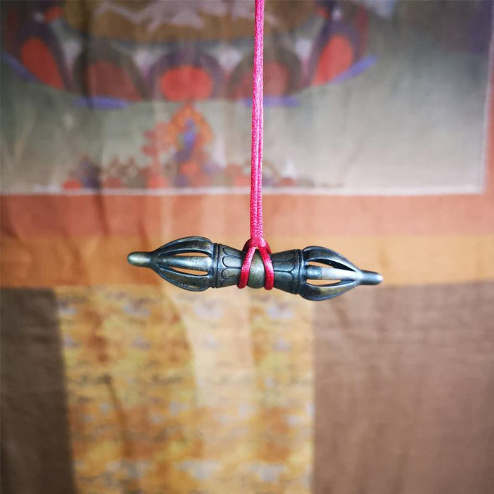 Nine-pronged Vajra 2.56" - Tibetan Buddhist vajra, view 8