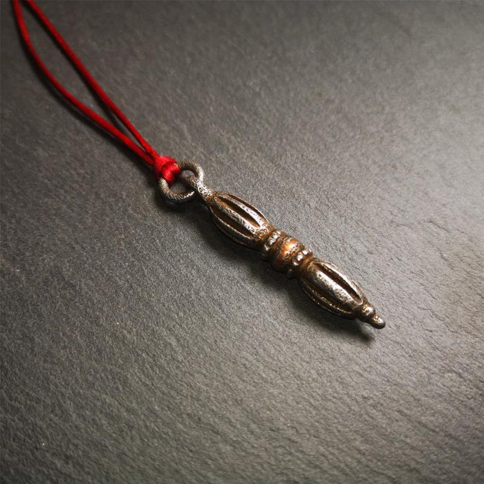Nine-pronged Vajra Pendant 1.97" - Tibetan Buddhist vajra, view 5