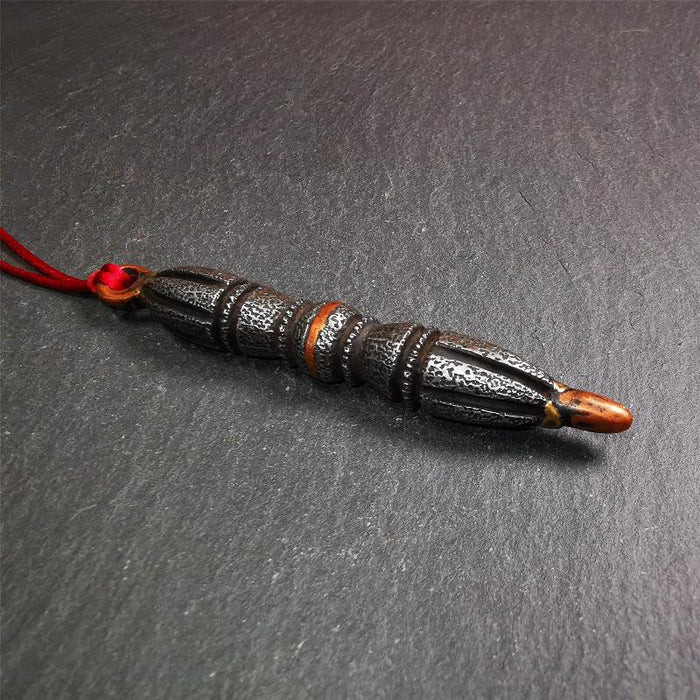 Nine-pronged Vajra Pendant 3.5" - Tibetan Buddhist vajra, view 4