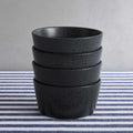 Nori Stoneware Set of 4 Cereal Bowls - Black - DUSK