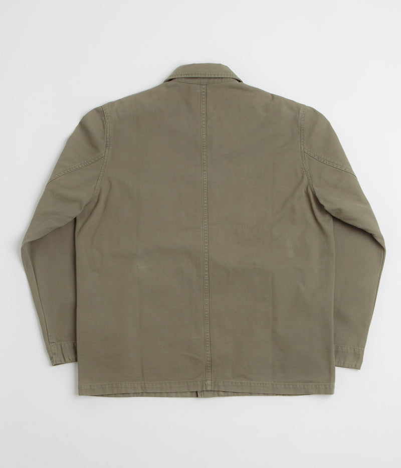 Norse Projects Standard Twill Overshirt in Sediment Green