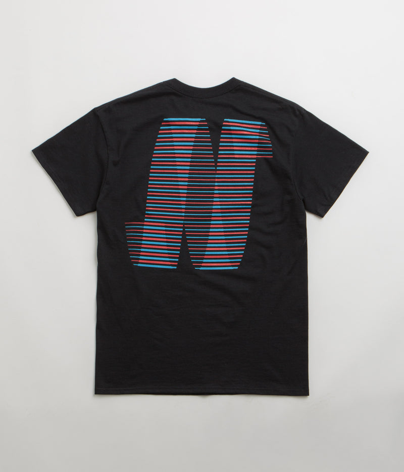 North N Logo T-Shirt in Black and Blue / Red